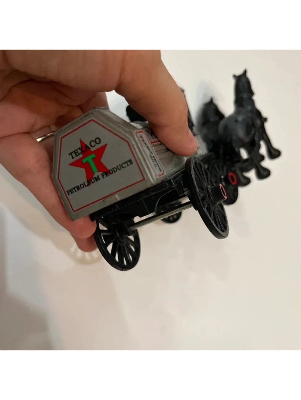 Vintage Horse Drawn Tank Wagon Coin Bank Toy 1991